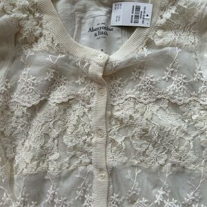 Abercrombie & Fitch White Lace Robe